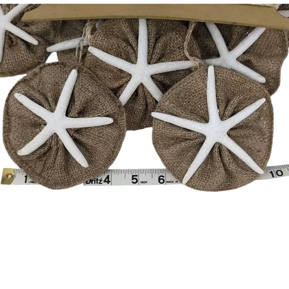 Christmas Starfish 6 foot Garland Holiday Coastal Collection Cottagecore NEW NWT